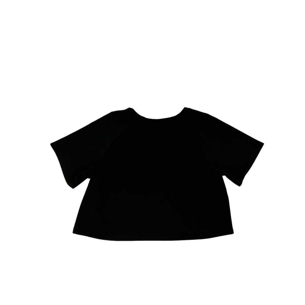 Women's Bobeau Black Short Sleeve‎ Blouse, L, #389-O
